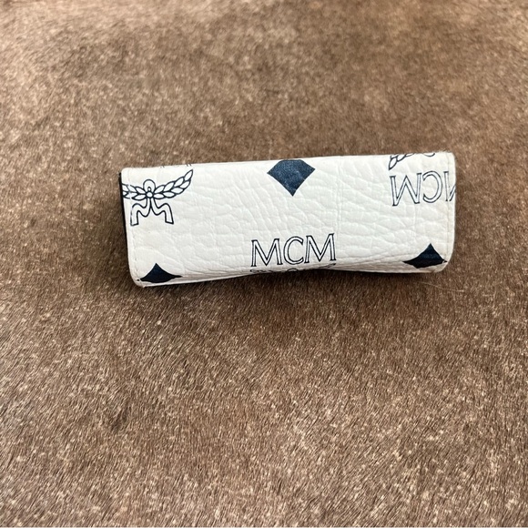 MCM White Embossed Leather Lipstick Holder Case - Picture 2 of 8